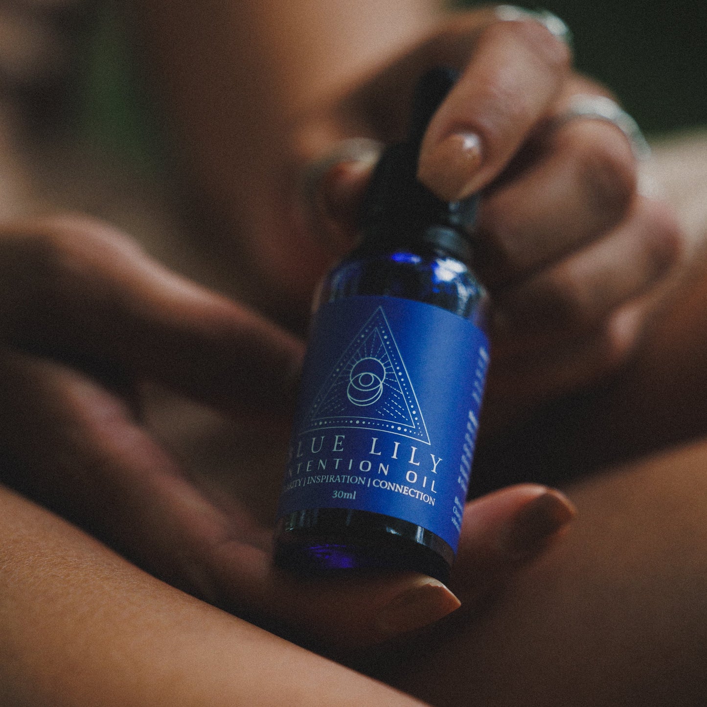 blue lily intention oil for aromatherapy and self-care