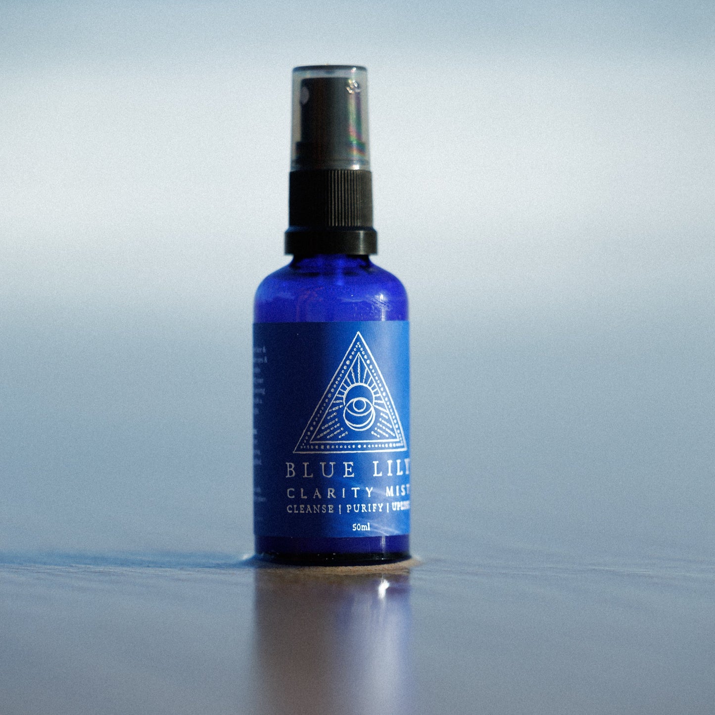 Blue lotus infused mist called Blue Lily Clarity Mist - uplifting essential oil spray