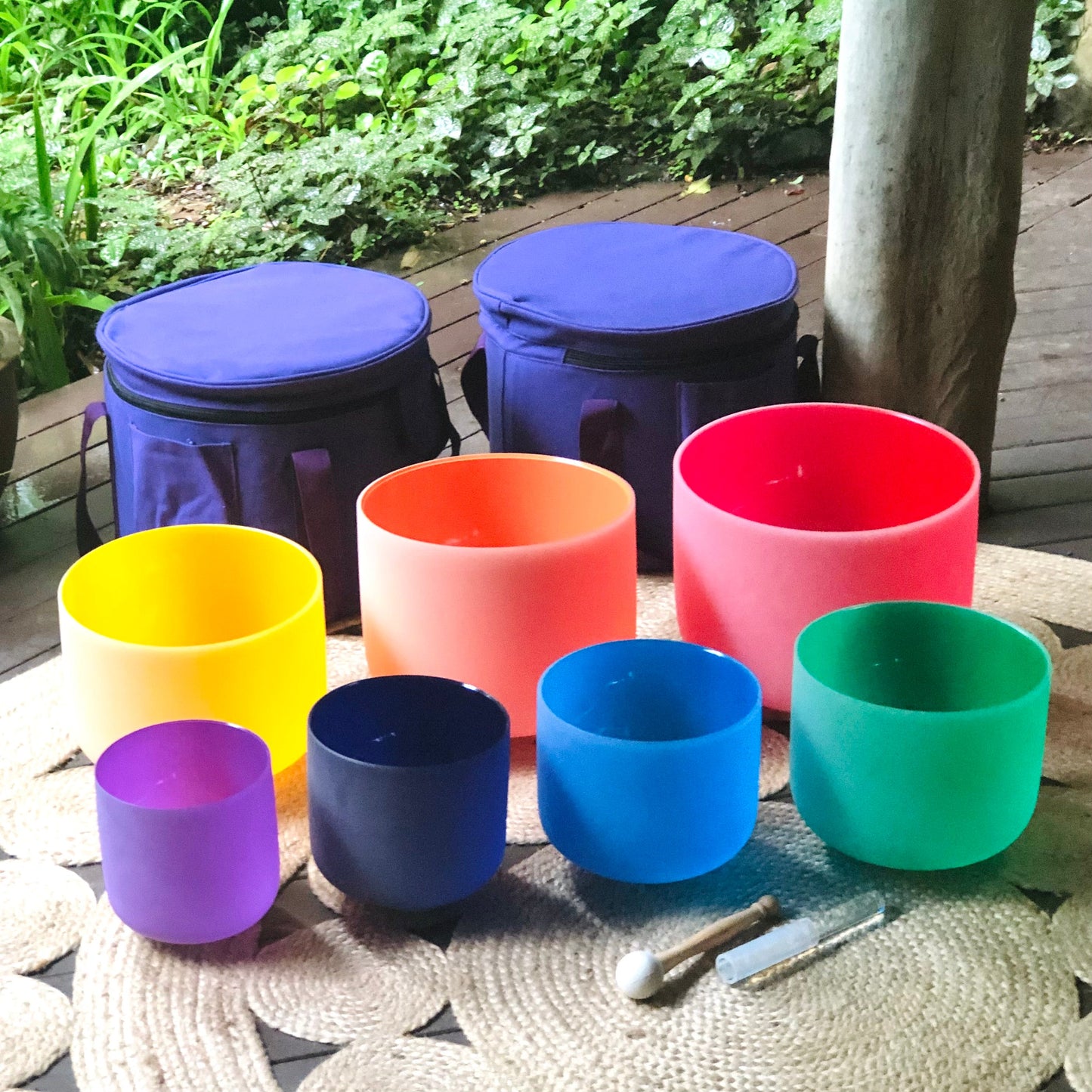 Set of 7 Crystal Singing Bowls
