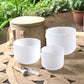 Lot de 3 bols chantants en cristal